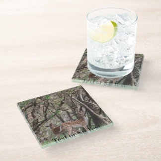 Gevlekt hert Wildlife Premium Foto Coaster Glazen Onderzetter