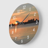 Gevlekt in de Sunset Clock Grote Klok (Hoek)