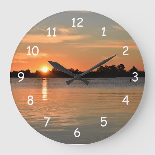 Gevlekt in de Sunset Clock Grote Klok (Voorkant)