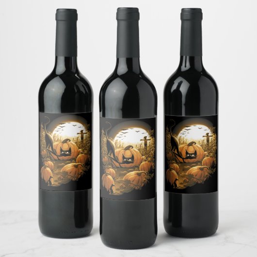 Gevlekt in een splek-pleister wijn etiket (Flessen)