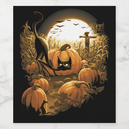 Gevlekt in een splek-pleister wijn etiket (Enkel label)