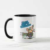 gevlekt in het licht " merry bleeping kerstman car mok (Links)