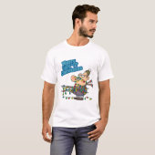 gevlekt in het licht " merry bleeping kerstman car t-shirt (Voorkant volledig)