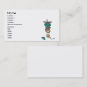 gevlekt in kerstverlichting grappig cartoon design visitekaartje (Voorkant / Achterkant)