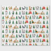 Gevlekt kattenvakantie inpakpapier (Bengalen, Maus (Vlak)