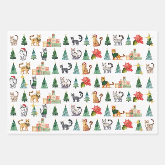 Gevlekt kattenwikkelpapier (Bengalen, Maus) Inpakpapier Vel (Voorkant 2)