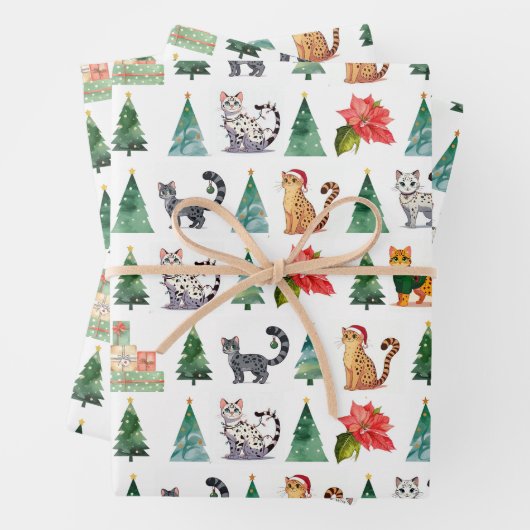 Gevlekt kattenwikkelpapier (Bengalen, Maus) Inpakpapier Vel (In situ)