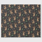 gevlekt kerstrendierpatroon cadeaupapier (Vlak)