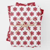 gevlekt kerstrood wit gevlekt patroon inpakpapier vel (In situ)