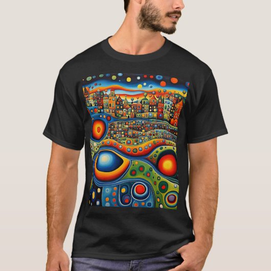 gevlekt landschap t-shirt (Voorkant)
