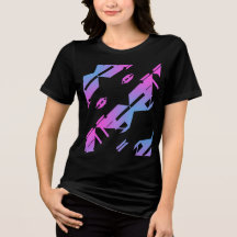 Gevlekt Magenta Blue Diagonal Tropical Art Design