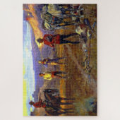 "Gevlekt met de goederen" door Charles M Russell Legpuzzel (Verticaal)