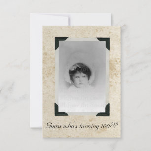 Gevlekt papier Oude foto Verjaardag Kaart