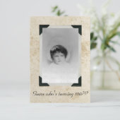 Gevlekt papier Oude foto Verjaardag Kaart (Staand voorkant)