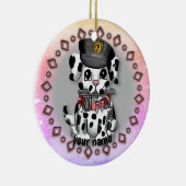 Gevlekt politiehond ornament (Rechts)
