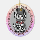 Gevlekt politiehond ornament (Links)