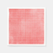 gevlekt rood en wit gingham patroon servet (Voorkant)