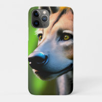 Gevlekt stalking hyena kijken naar zijn prooi,
