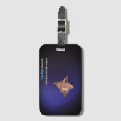 Gevlekte adelaarsrog onder water bagagelabel (Voorkant (verticaal))