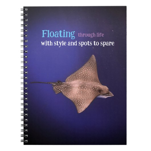 Gevlekte adelaarsrog onder water notitieboek (Voorkant)