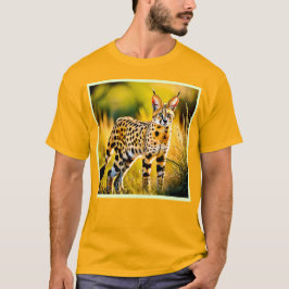 Gevlekte Afrikaanse Savannah Serval Cat T-shirt