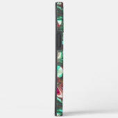 Gevlekte aquamarine en rood, gezwollen met zwarte  Case-Mate iPhone case (Achterkant / Rechts)