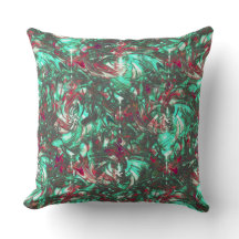 Gevlekte aquamarine en rood, gezwollen met zwarte 