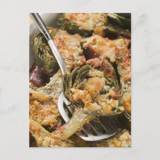 Gevlekte artisjokken met rooiing briefkaart (Voorkant)