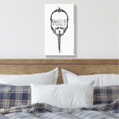 gevlekte baard canvas afdruk (Insitu (Slaapkamer))