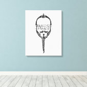 gevlekte baard canvas afdruk (Insitu (Houten vloer))