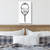 gevlekte baard canvas afdruk (Insitu (Slaapkamer))