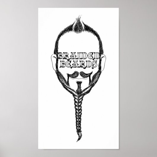 gevlekte baard poster (Voorkant)