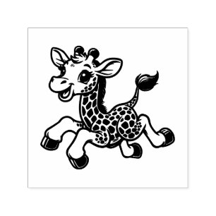 Gevlekte baby-giraffe afbeelding alleen geen tekst zelfinktende stempel