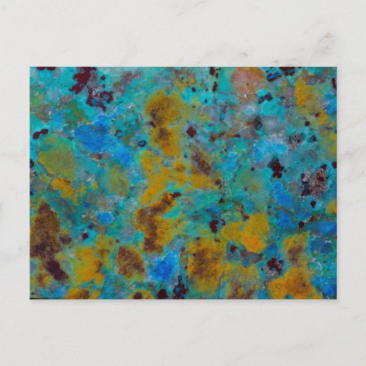 Gevlekte Blauwe Chrysocolla Jaspis Briefkaart (Voorkant)