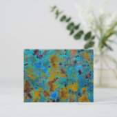 Gevlekte Blauwe Chrysocolla Jaspis Briefkaart (Staand voorkant)