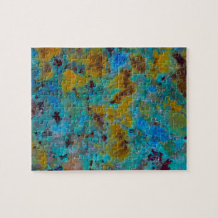 Gevlekte Blauwe Chrysocolla Jaspis Legpuzzel