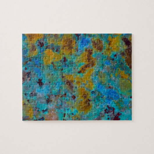 Gevlekte Blauwe Chrysocolla Jaspis Legpuzzel (Horizontaal)