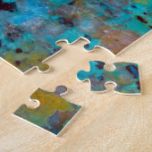 Gevlekte Blauwe Chrysocolla Jaspis Legpuzzel (Zijkant)