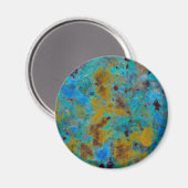 Gevlekte Blauwe Chrysocolla Jaspis Magneet (Voorkant / Achterkant)