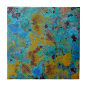 Gevlekte Blauwe Chrysocolla Jaspis Tegeltje
