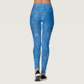 Gevlekte blauwe textuur leggings (Achterkant)