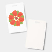 Gevlekte Bloem Plastic Badge (Voor- en achterkant)