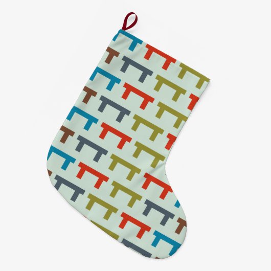 gevlekte blokken grote kerstsok (Voorkant (Hangend))