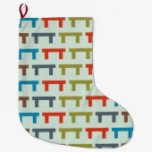 gevlekte blokken grote kerstsok (Voorkant)