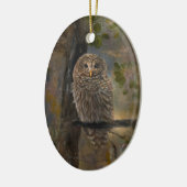 Gevlekte bosuil keramisch ornament (Links)