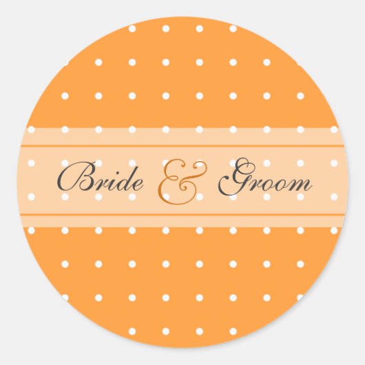 Gevlekte bruiloft ronde sticker (Voorkant)