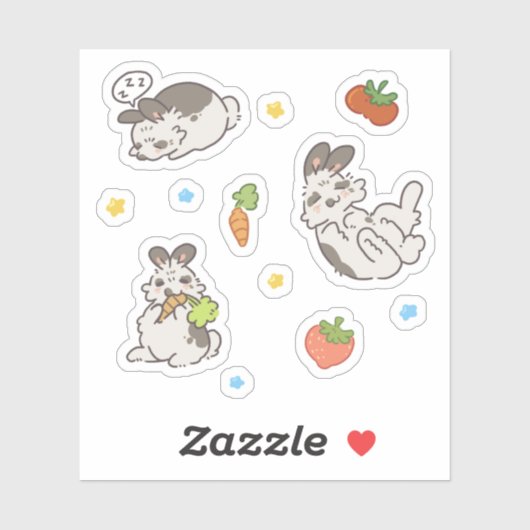 Gevlekte Bunny Sticker Sheet (Vel)