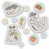 Gevlekte Bunny Sticker Sheet (Voorkant)
