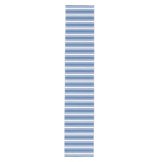Gevlekte Calypso Blau Gestreepte Medium Tafelloper (Voorkant)