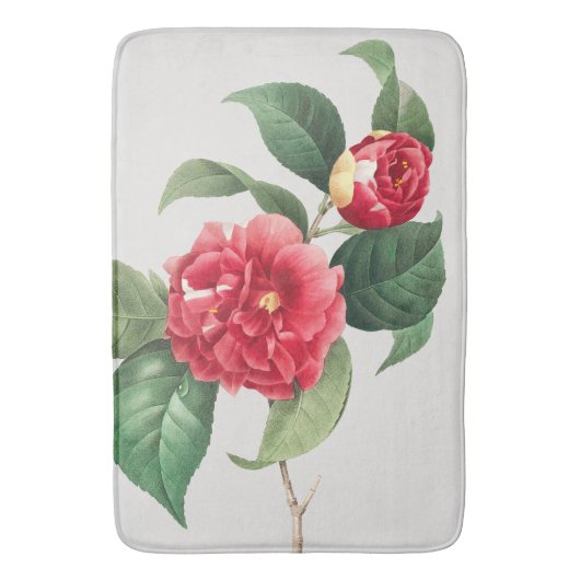 Gevlekte Camellia, Pierre-Joseph Redouté, 1833 Badmat (Voorkant Verticaal)